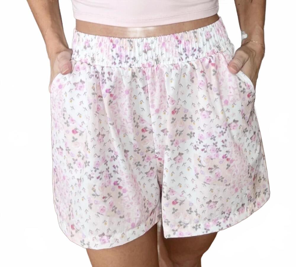 NEW KIMBERLY C patchwork floral print shorts in pink
